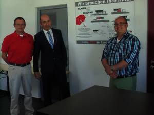 v.l.n.r.: Lionsfreund Bernd Hamacher, Jochen Kreitz und Axel Tings